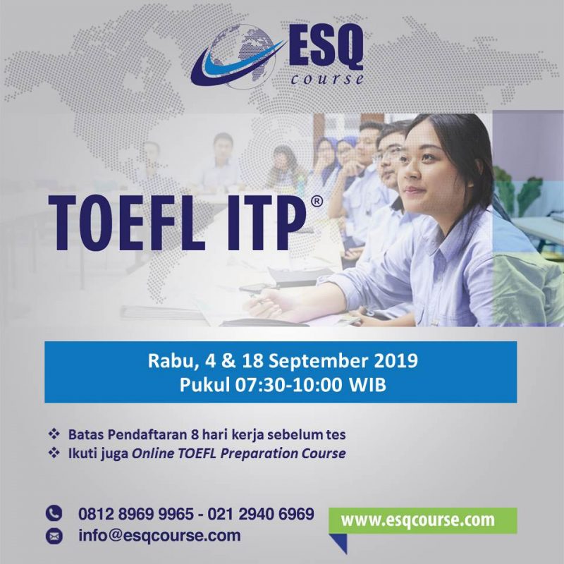 Tempat TEST TOEFL di Jakarta | TOEFL ITP iBT Prediction | ESQ Course